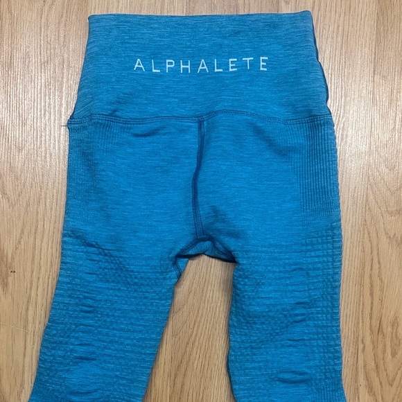Alphalete size XS turquoise Teal Leggings gym yoga workout pants - Picture 7 of 10